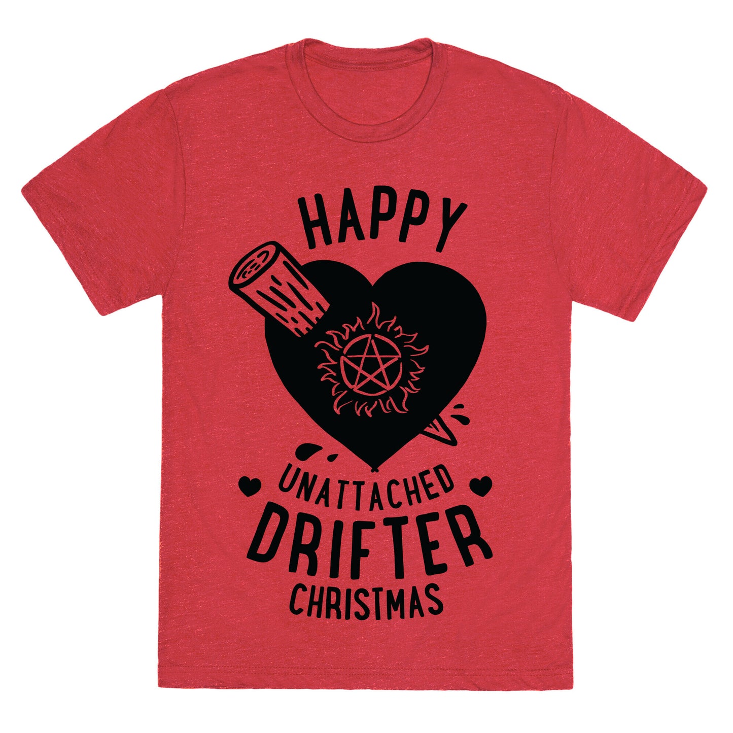 Happy Unattached Drifter Christmas Unisex Triblend Tee