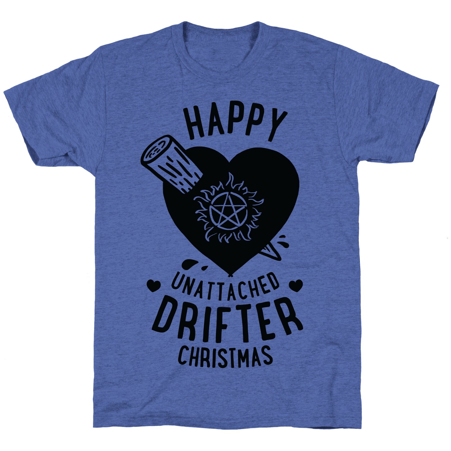 Happy Unattached Drifter Christmas Unisex Triblend Tee