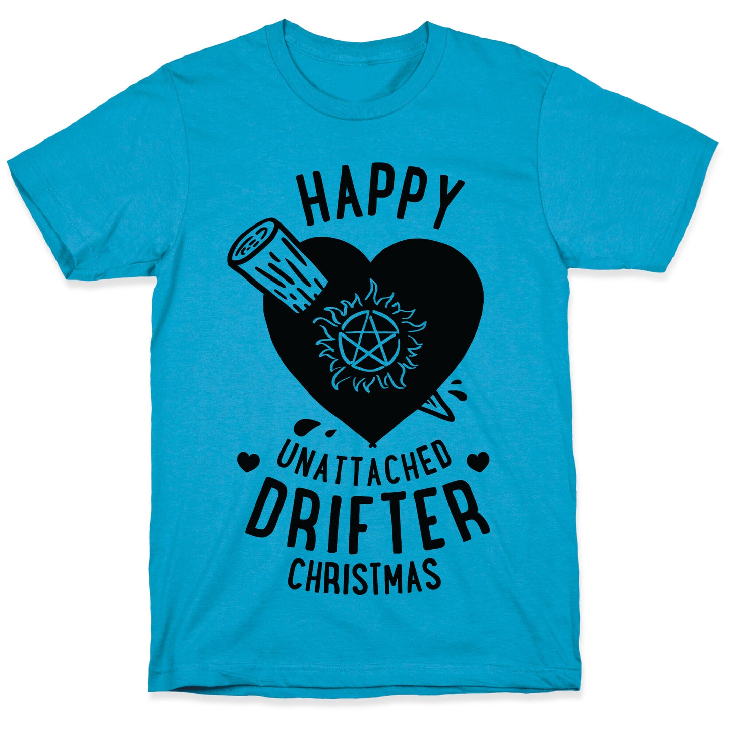 Happy Unattached Drifter Christmas Unisex Triblend Tee