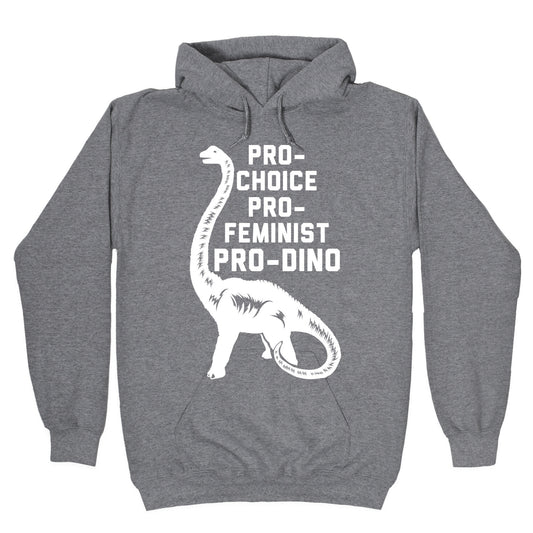 Pro-Choice Pro-Feminist Pro-Dino Hoodie