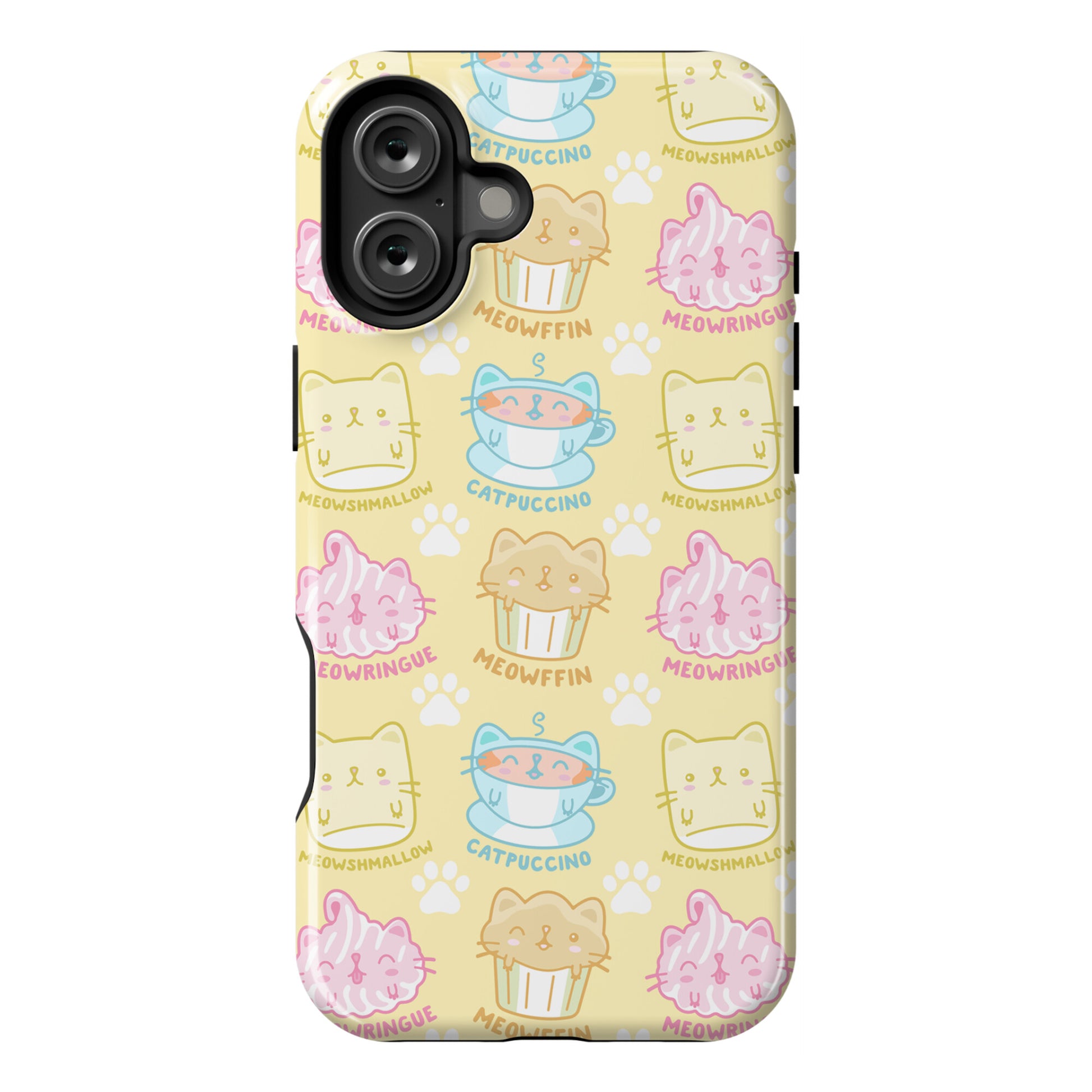Cute Cat Snacks Pattern Phone Case
