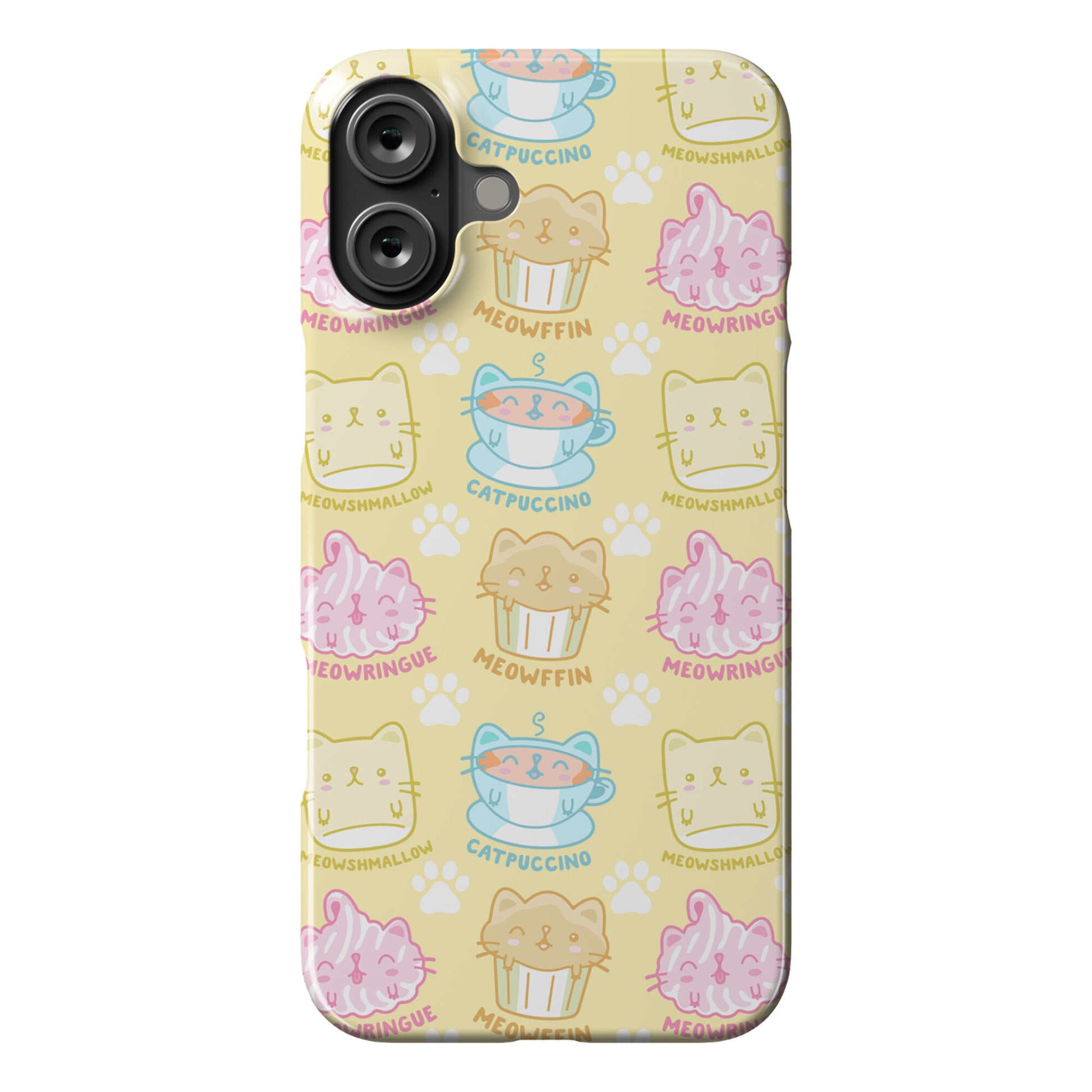 Cute Cat Snacks Pattern Phone Case