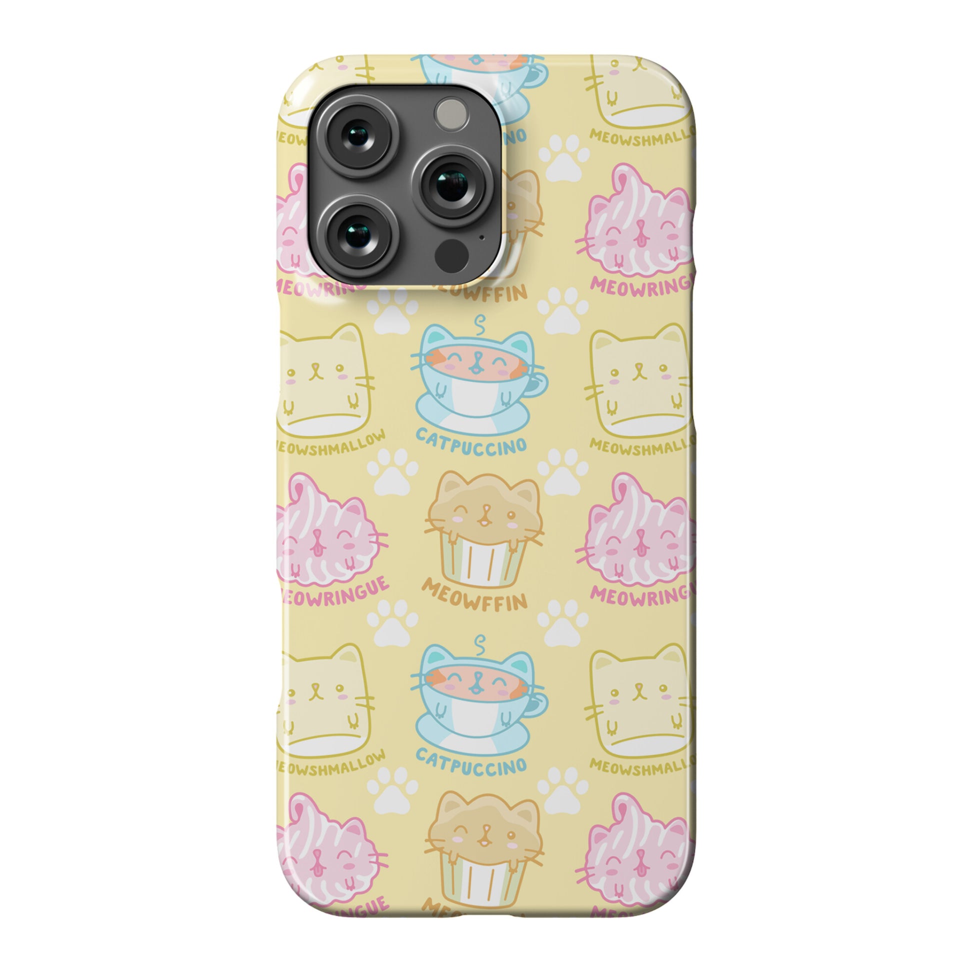Cute Cat Snacks Pattern Phone Case