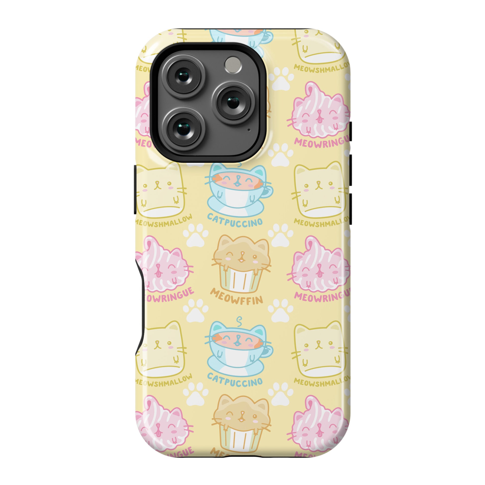Cute Cat Snacks Pattern Phone Case