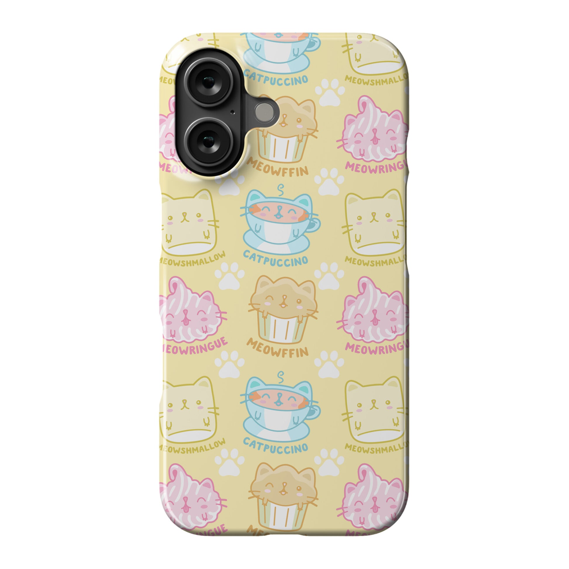 Cute Cat Snacks Pattern Phone Case