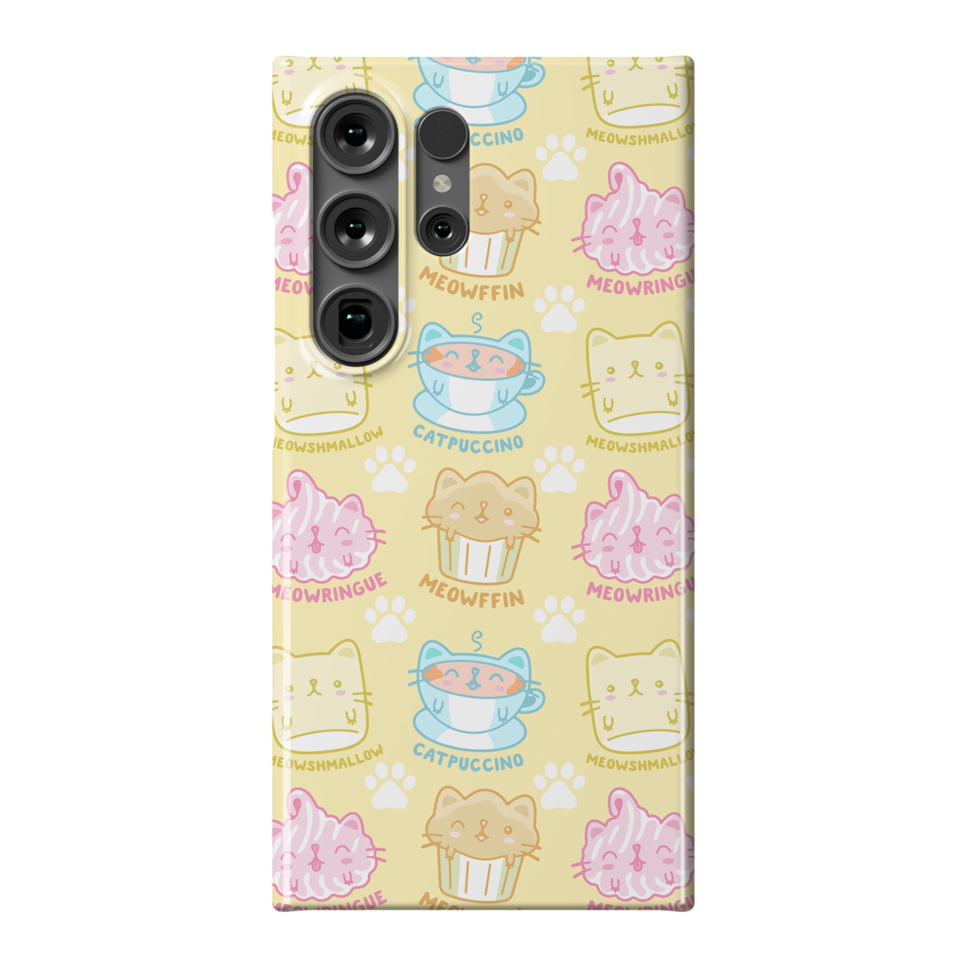 Cute Cat Snacks Pattern Phone Case