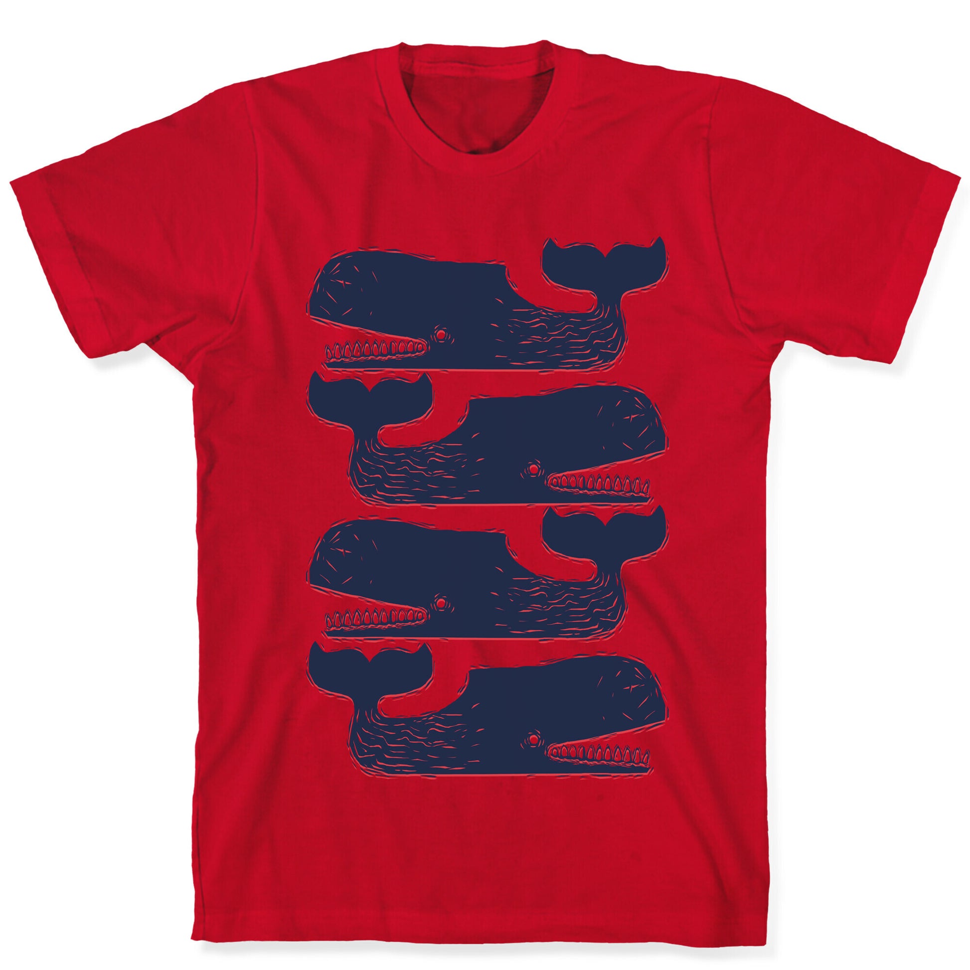 Vintage Nautical Whales T-Shirt