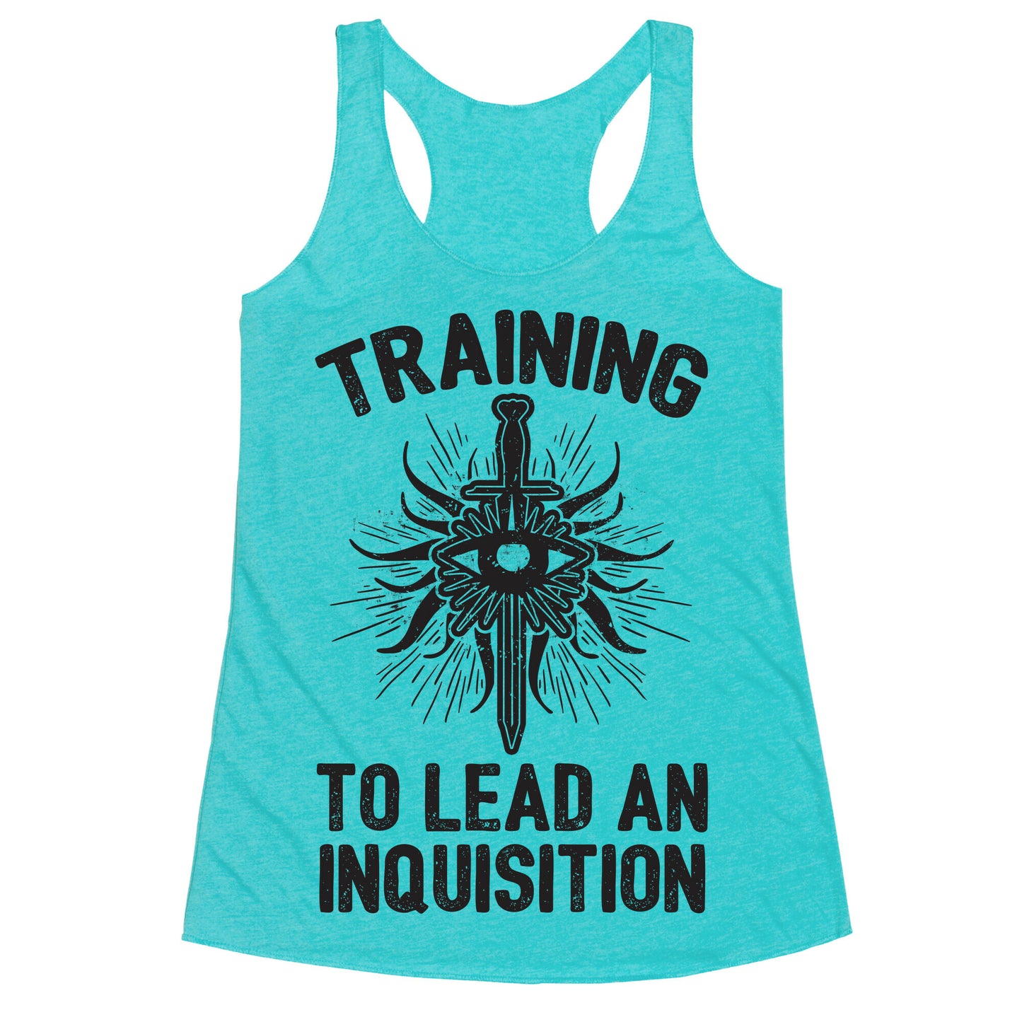 Training To Lead An Inquisition Racerback Tank