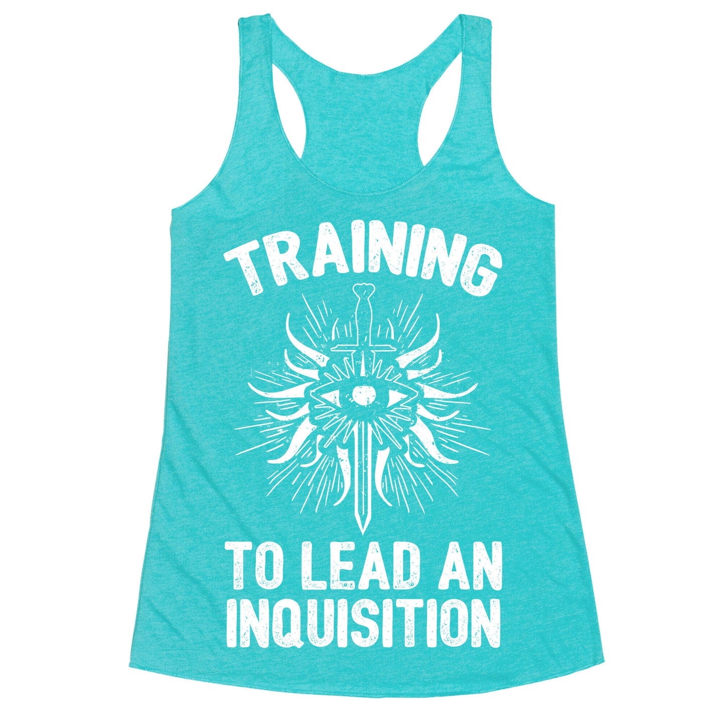 Training To Lead An Inquisition Racerback Tank