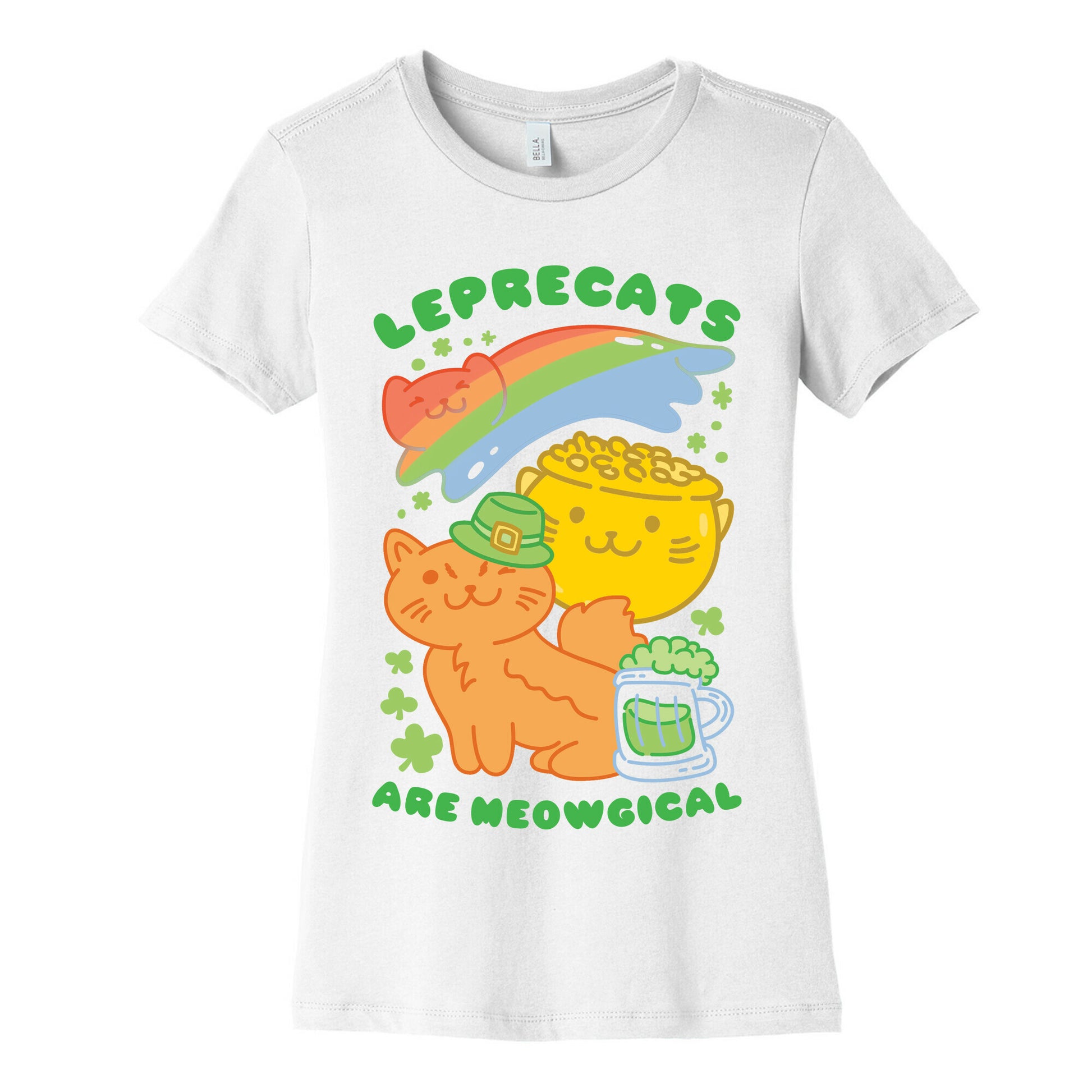 Leprecats Are Meowgical Women's Cotton Tee