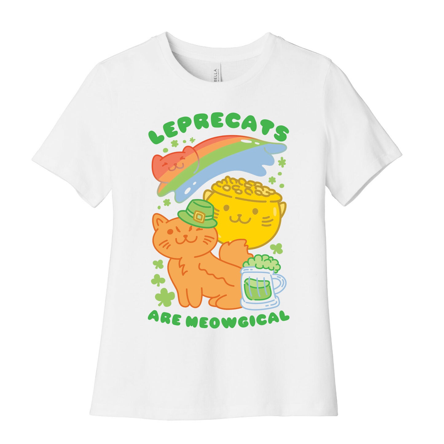 Leprecats Are Meowgical Women's Cotton Tee