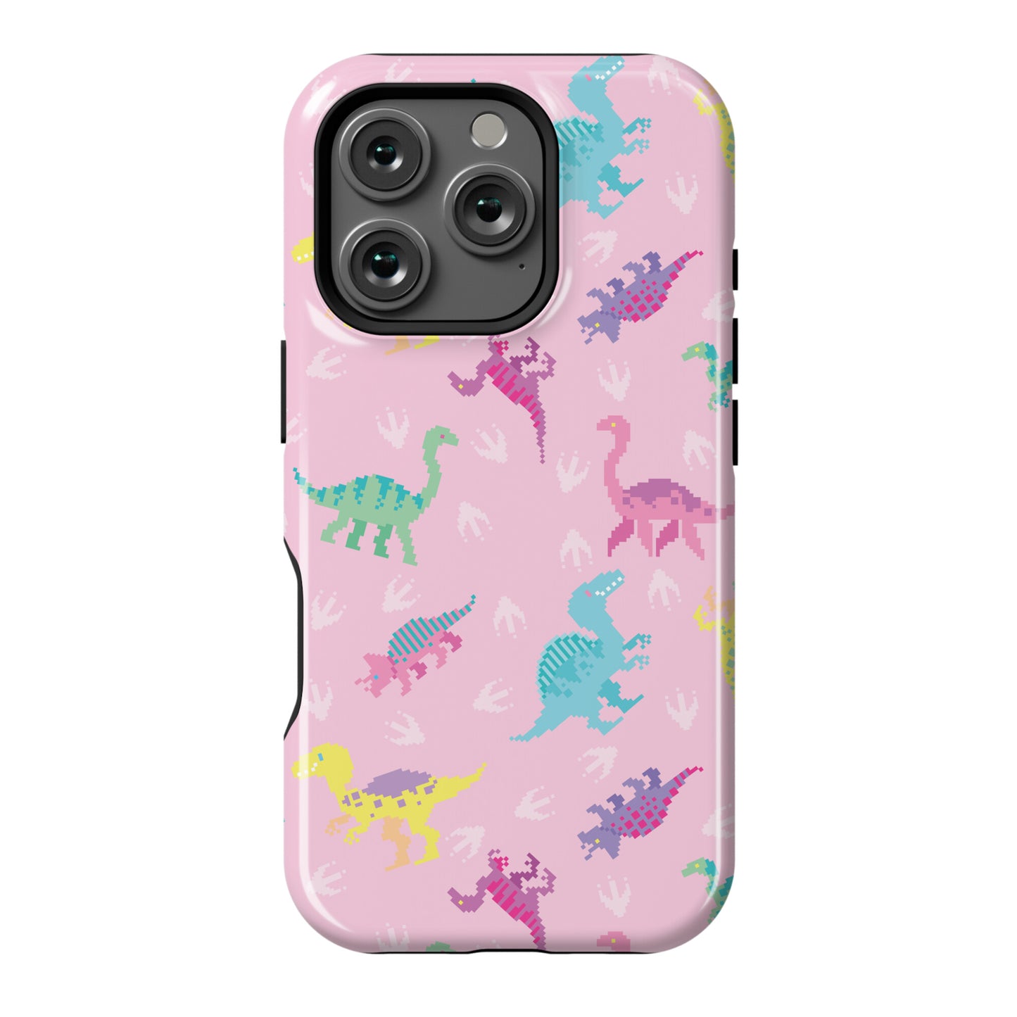 Cute Pastel Pixel Dinosaur Pattern Phone Case