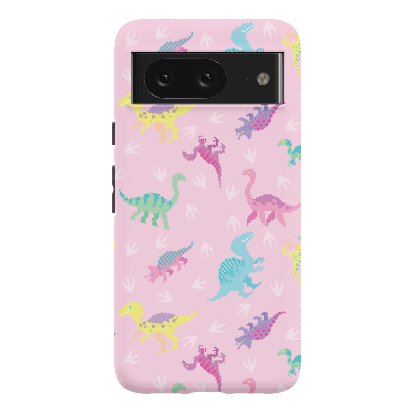 Cute Pastel Pixel Dinosaur Pattern Phone Case