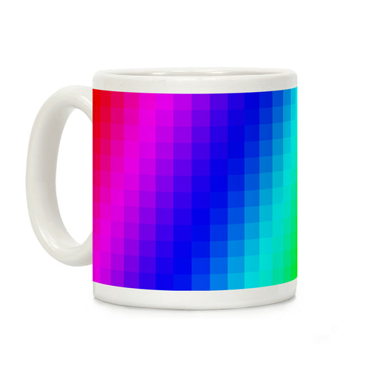 Rainbow Pixel Mug Coffee Mug