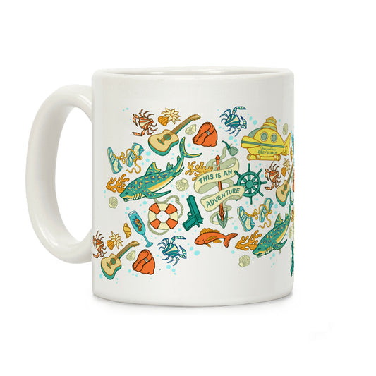 Life Aquatic Nautical Pattern Coffee Mug