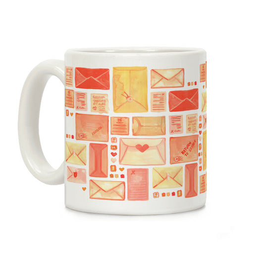 Love Letter Pattern Coffee Mug