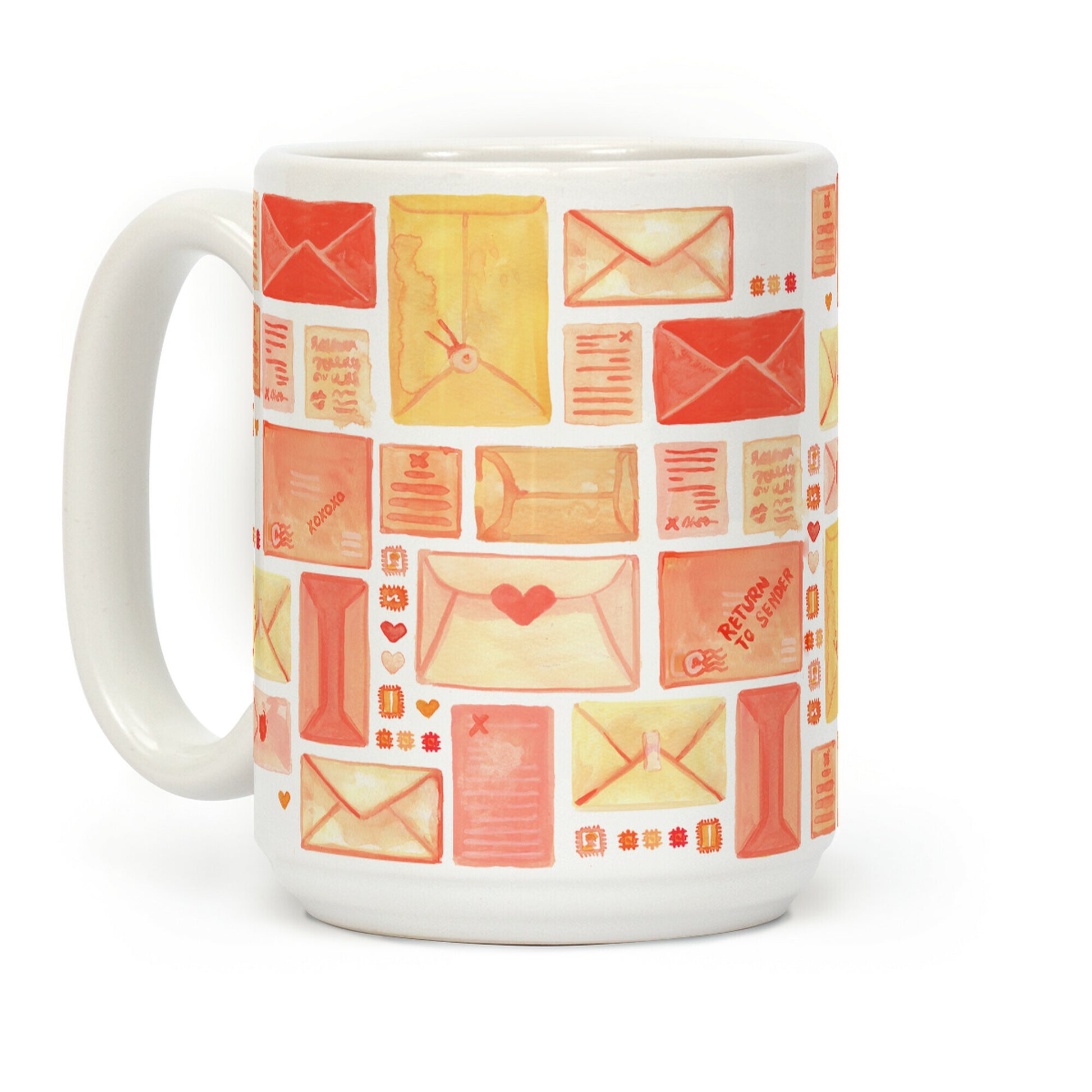 Love Letter Pattern Coffee Mug