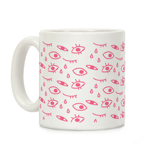 Creepy Eyes (Pink) Coffee Mug