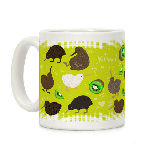 Kiwi Bird Pattern Coffee Mug