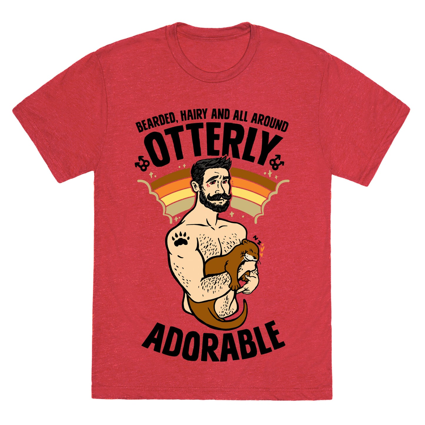 Bearded Hairy and All Around Otterly Adorable Unisex Triblend Tee