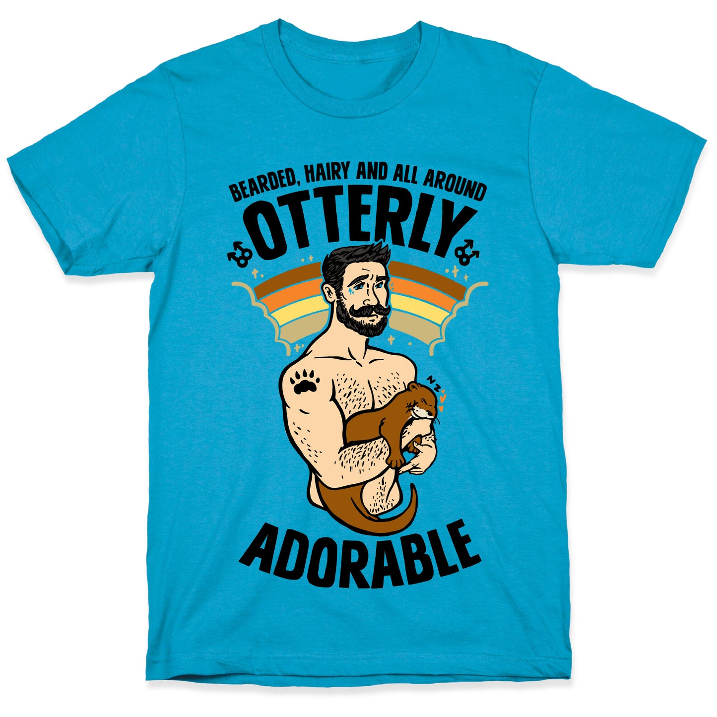 Bearded Hairy and All Around Otterly Adorable Unisex Triblend Tee