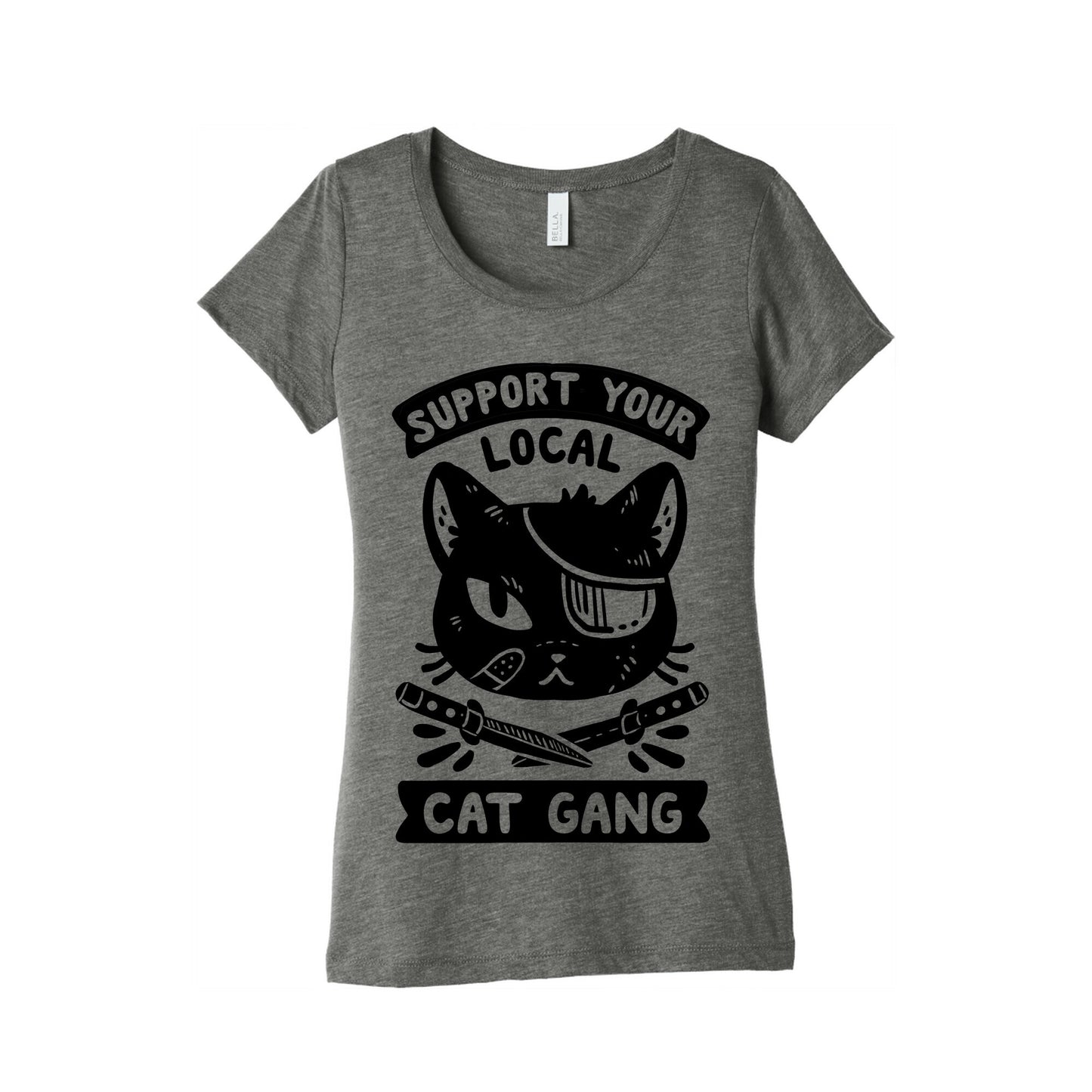 Support Your Local Cat Gang Women's Triblend Tee