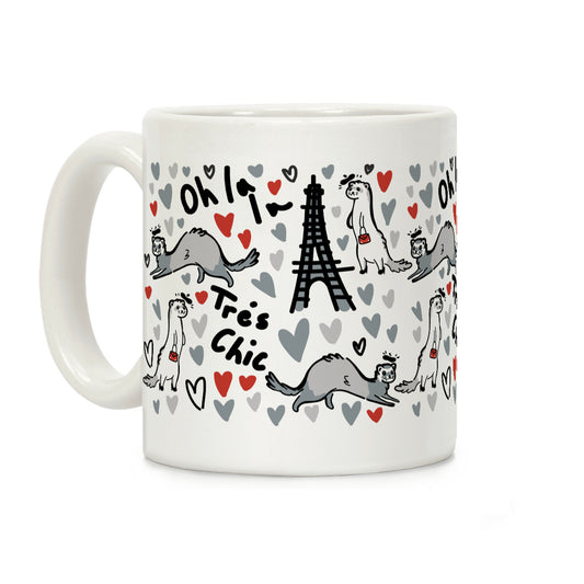 French Fashion Model Ferrets Coffee Mug