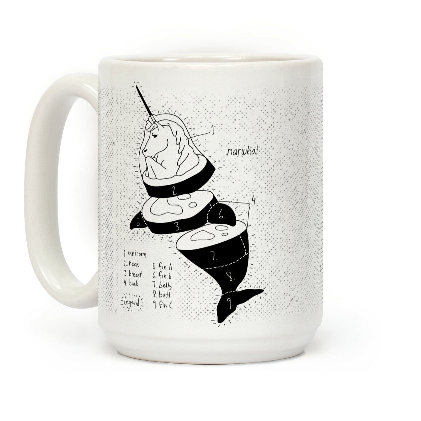 Narwhal Diagram Coffee Mug