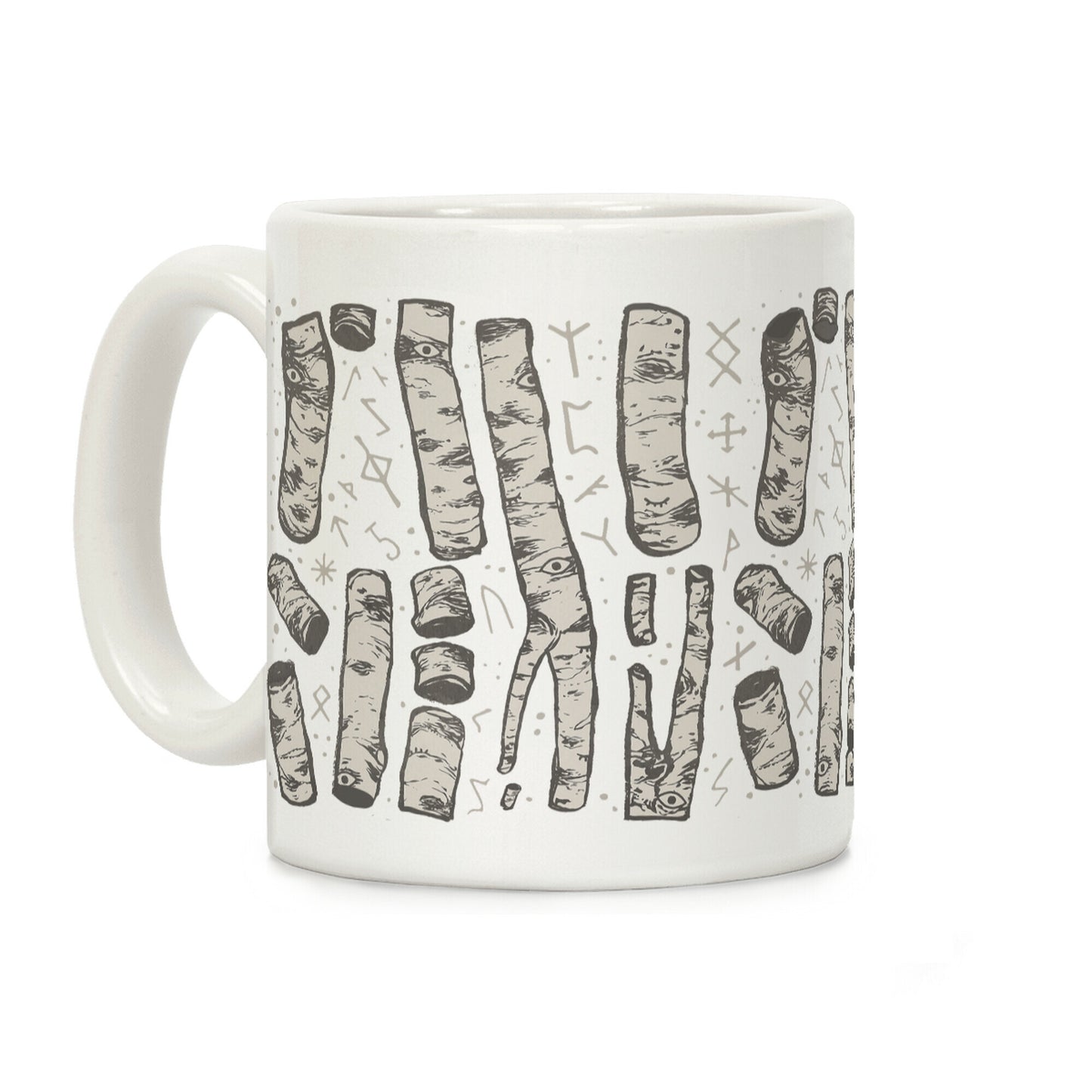 Birch Trees and Runes Coffee Mug