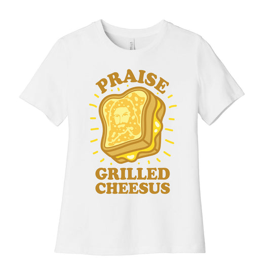 Praise Grilled Cheesus Women's Cotton Tee