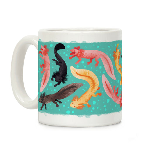 Cute Bright Axolotls Coffee Mug