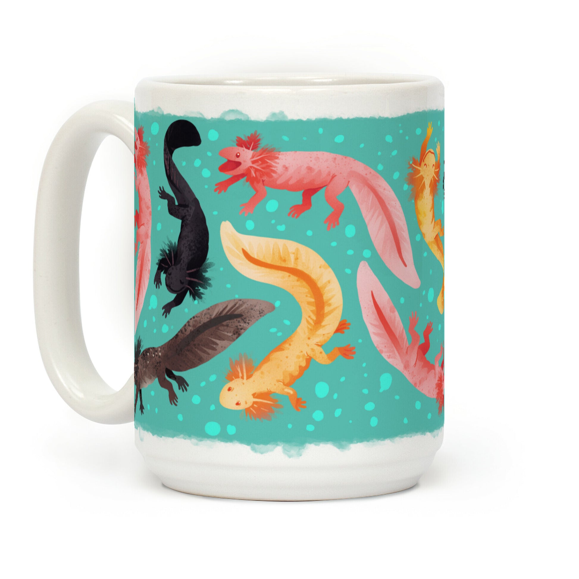 Cute Bright Axolotls Coffee Mug