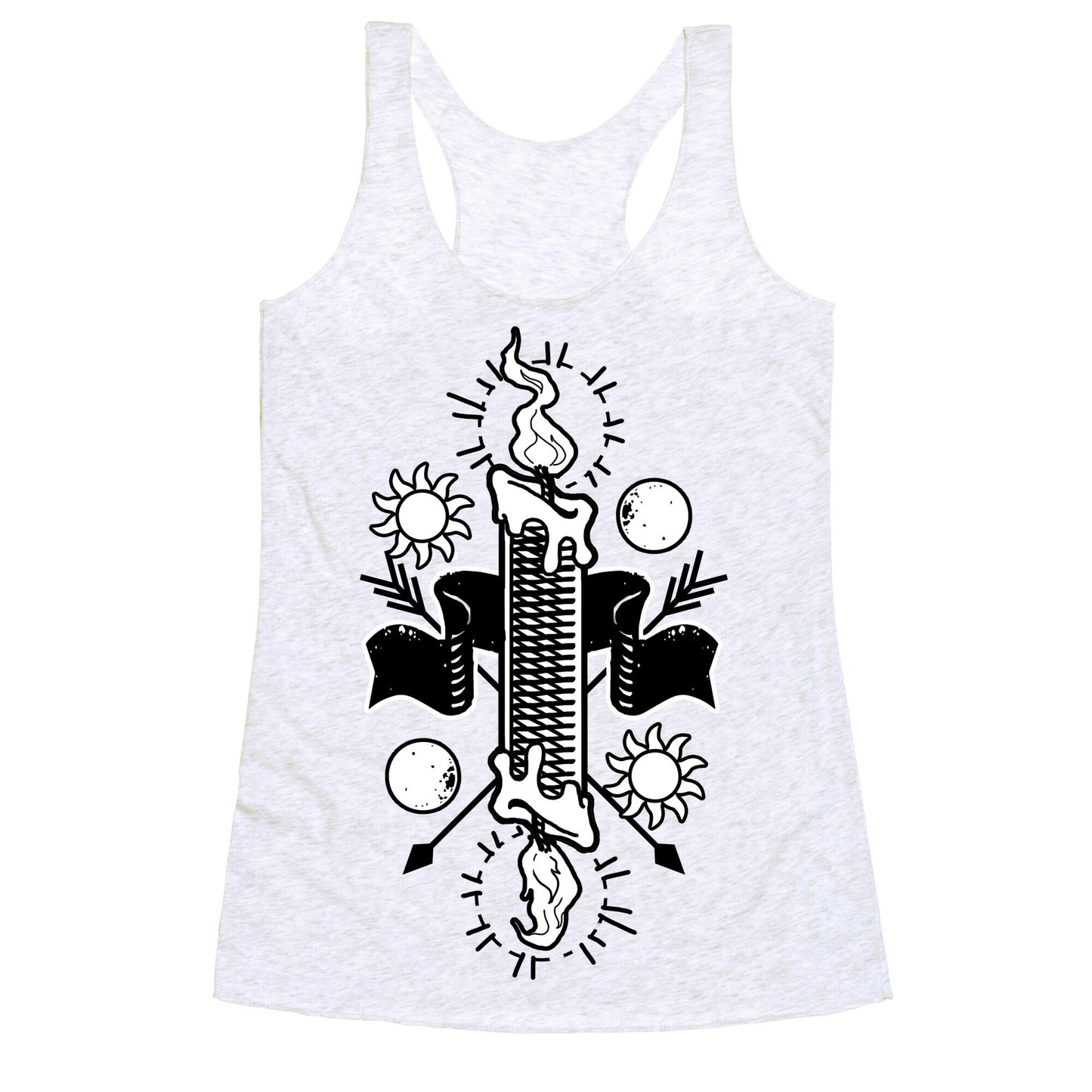 Burning the Candle at Both Ends Racerback Tank