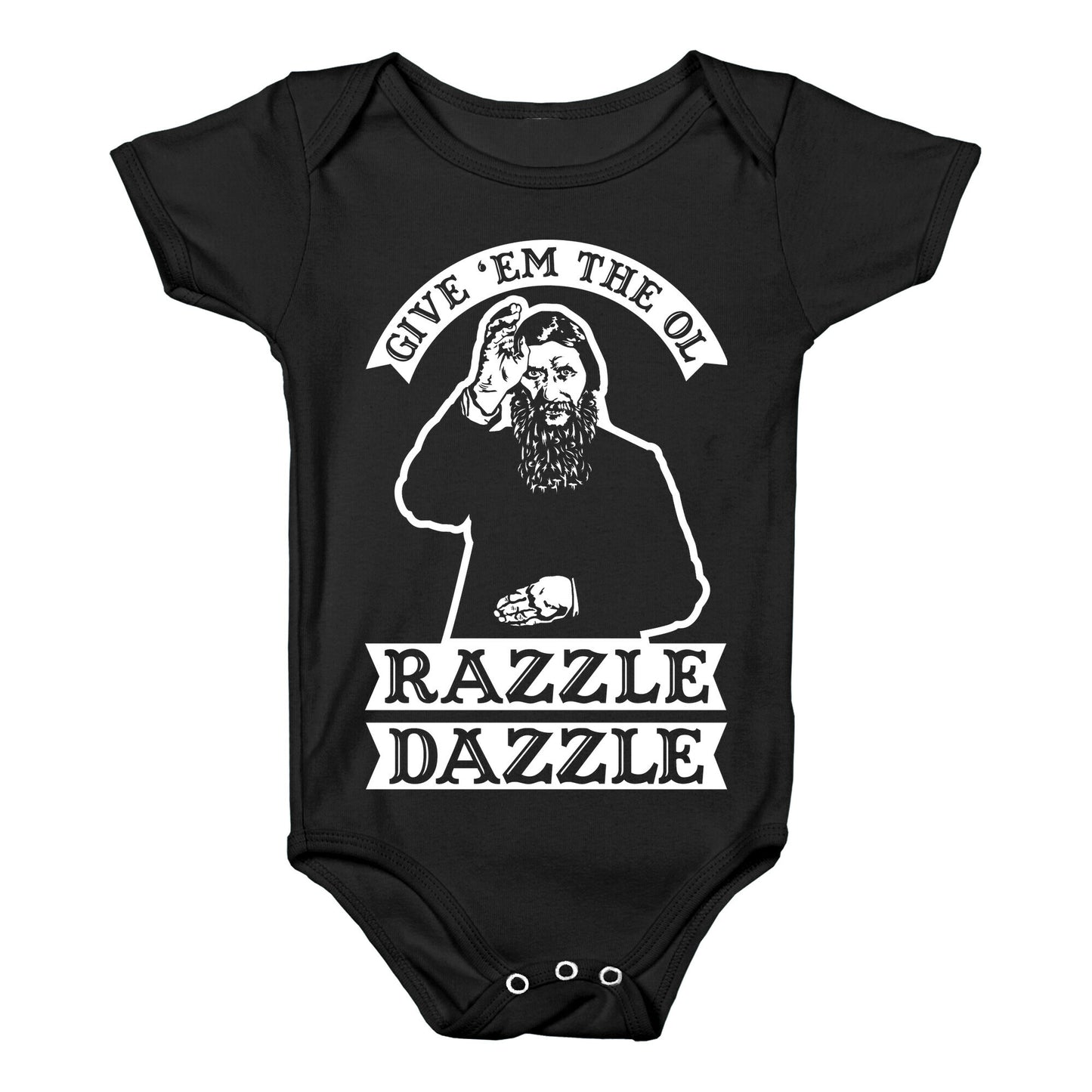 Give 'Em the Ol Razzle Dazzle Rasputin Baby One Piece