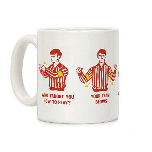 Funny Referee Hand Signals Coffee Mug