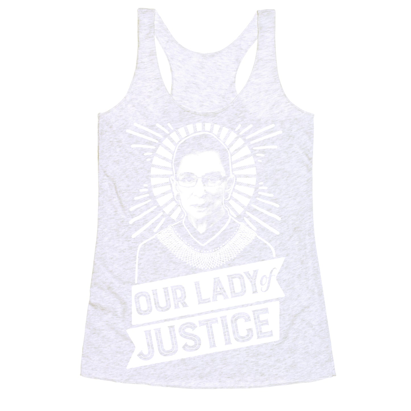 RBG: Our Lady Of Justice Racerback Tank