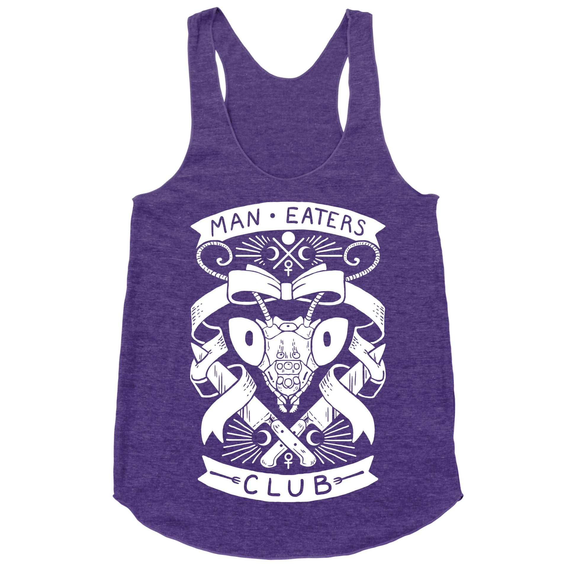 Praying Mantis Man-Eater's Club Racerback Tank