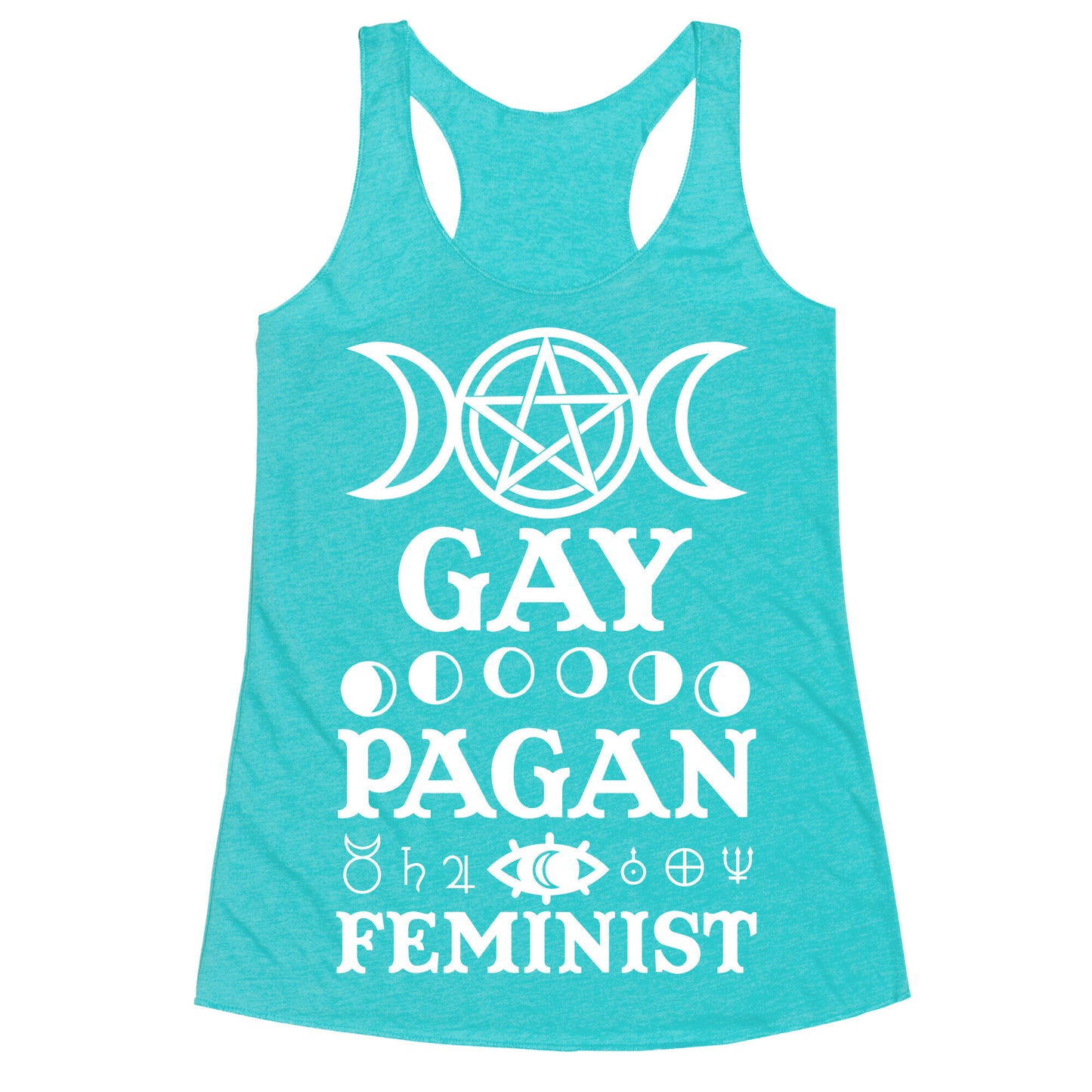 Gay Pagan Feminist Racerback Tank