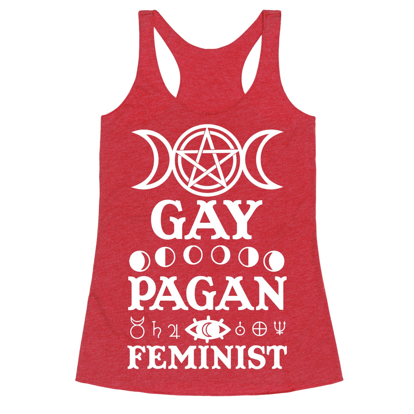 Gay Pagan Feminist Racerback Tank