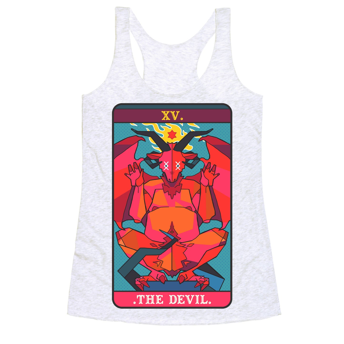 Devil Tarot Card Racerback Tank