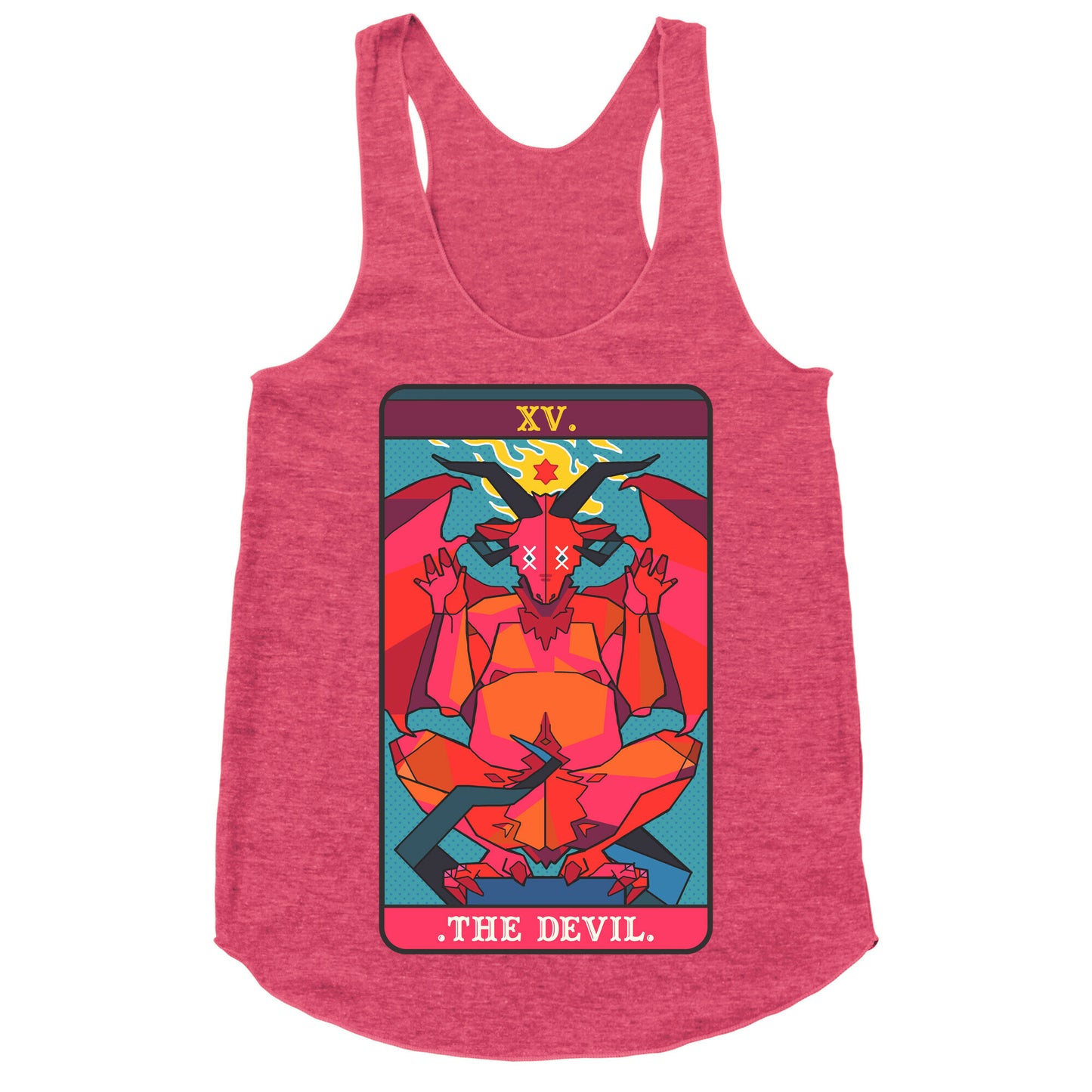 Devil Tarot Card Racerback Tank