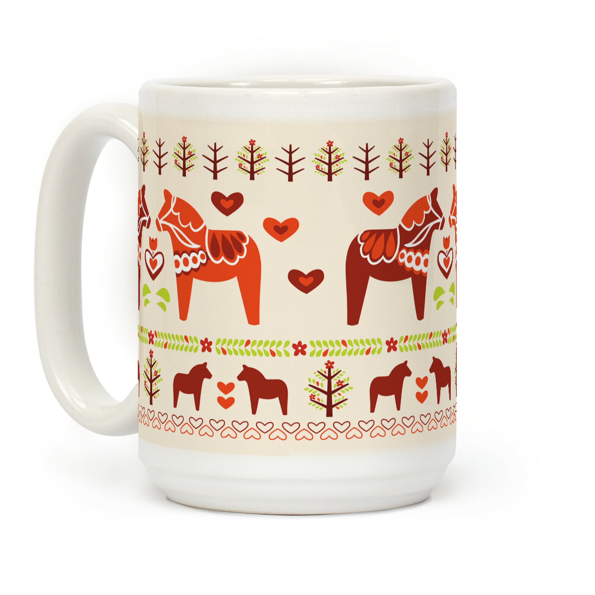 Dala Horse Pattern Coffee Mug