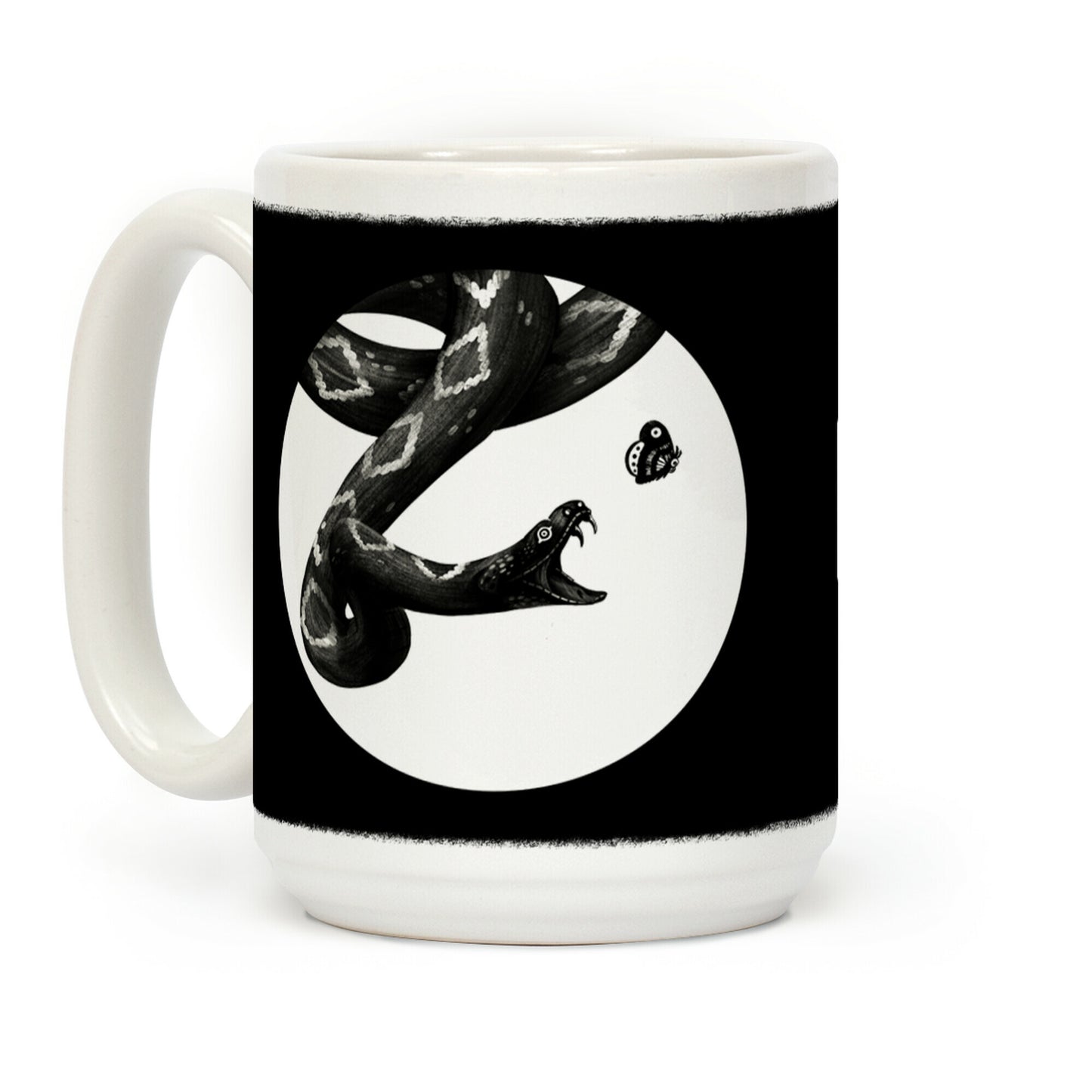 Deadly Diamonds Rattler and Moth Coffee Mug