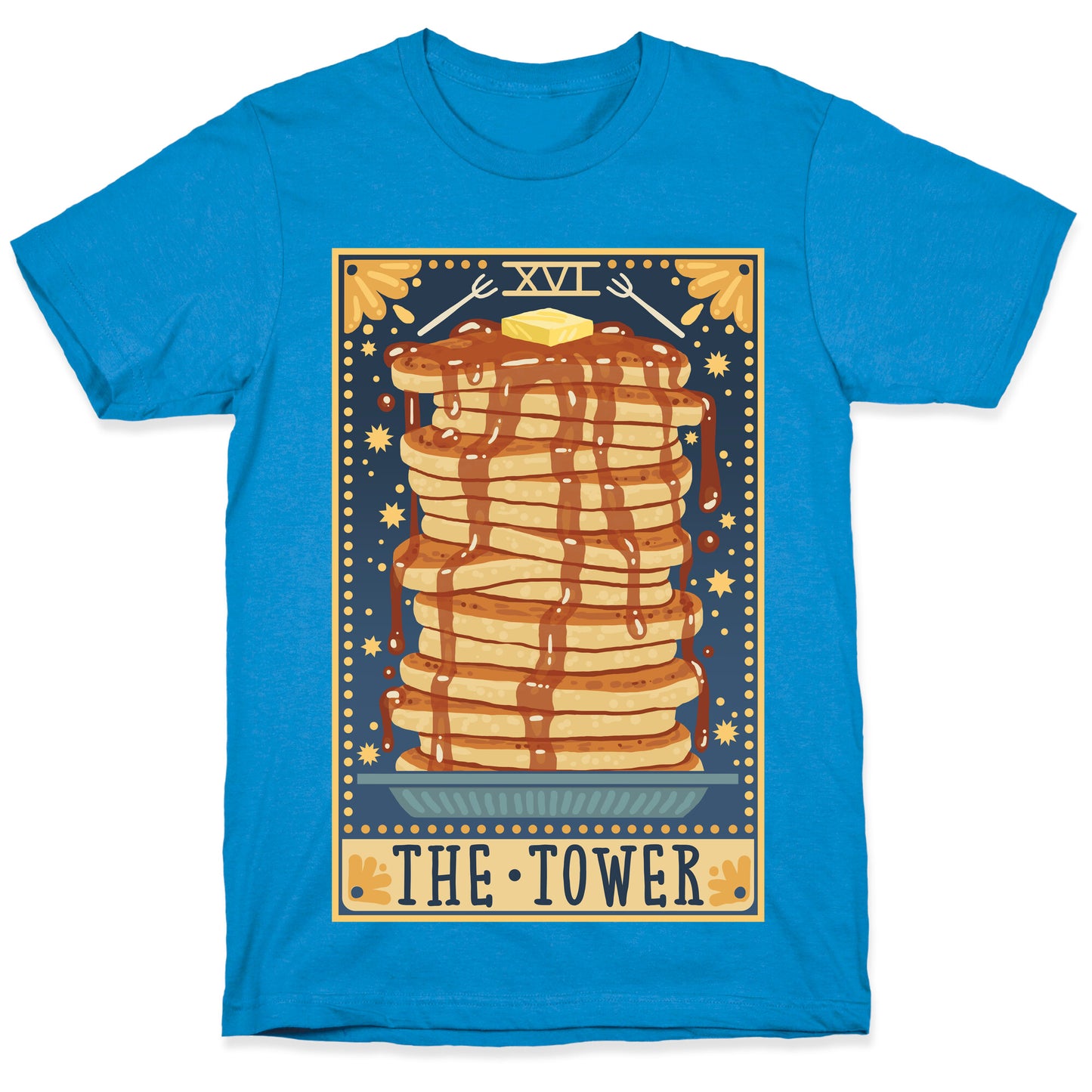 Tarot Card: The Tower (Of Pancakes) T-Shirt