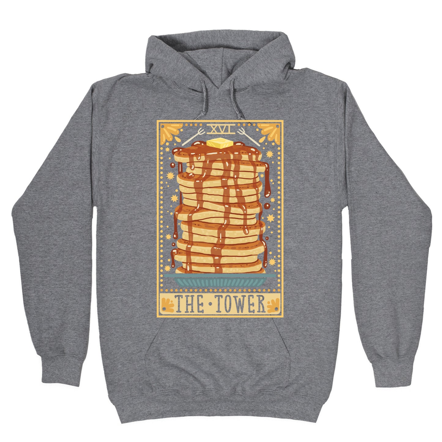 Tarot Card: The Tower (Of Pancakes) Hoodie