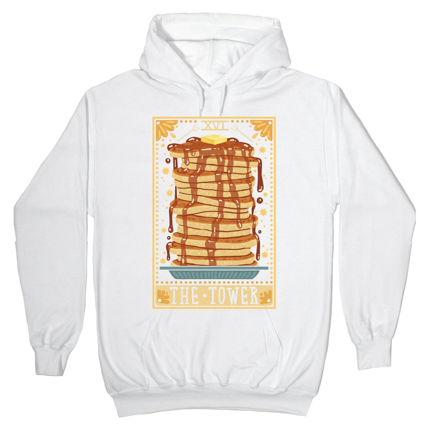 Tarot Card: The Tower (Of Pancakes) Hoodie
