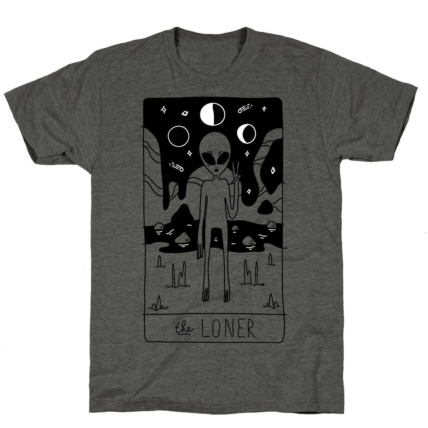 The Loner Tarot Card Unisex Triblend Tee