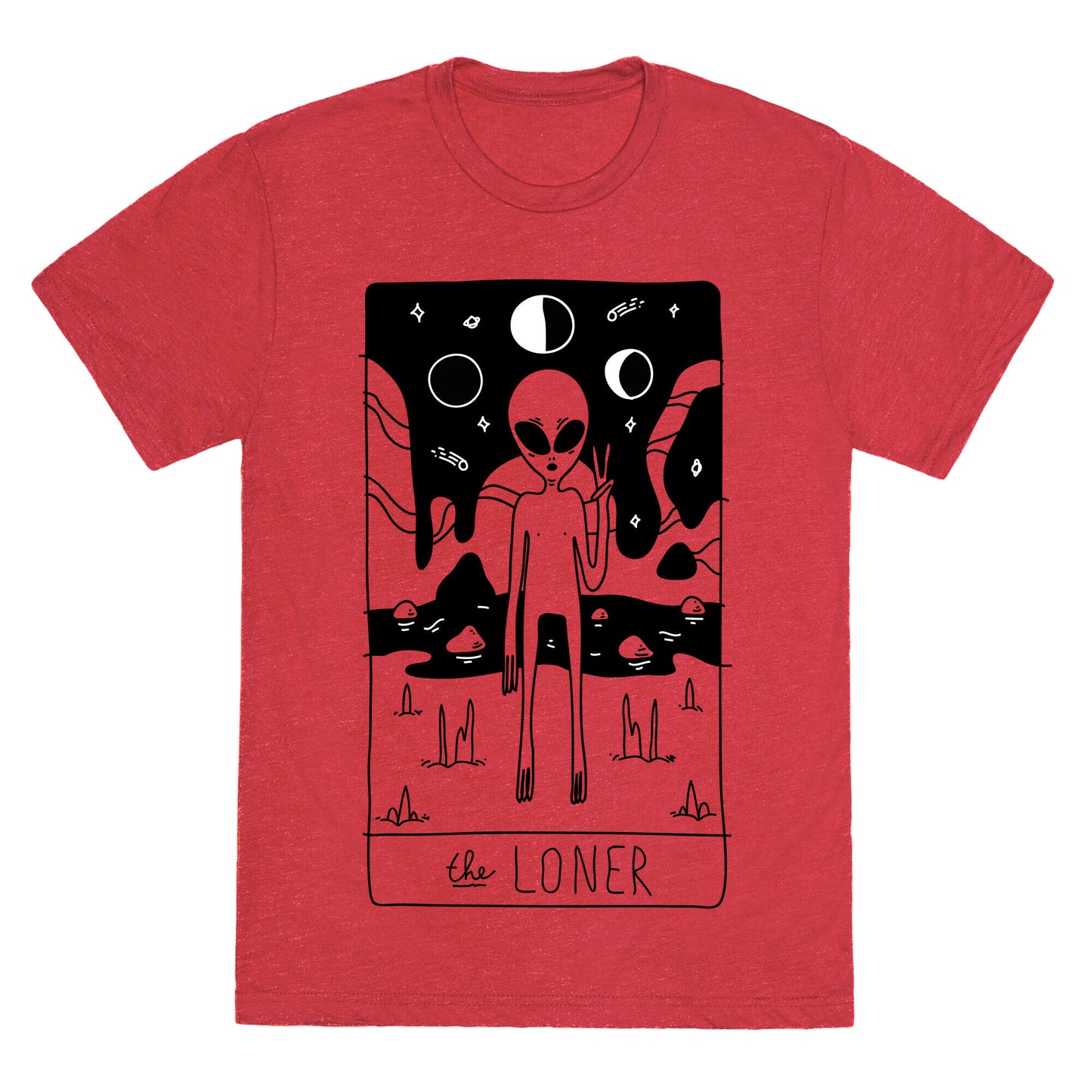 The Loner Tarot Card Unisex Triblend Tee