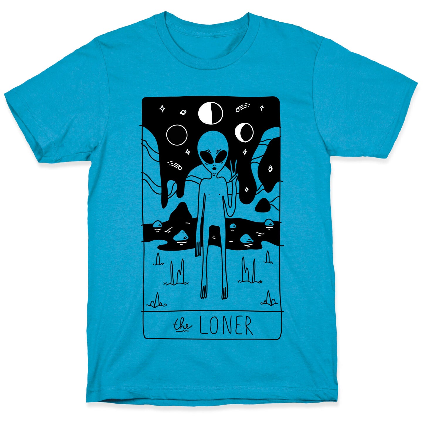 The Loner Tarot Card Unisex Triblend Tee
