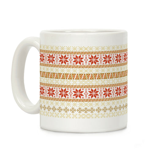 Merry Pizza Sweater Pattern Coffee Mug